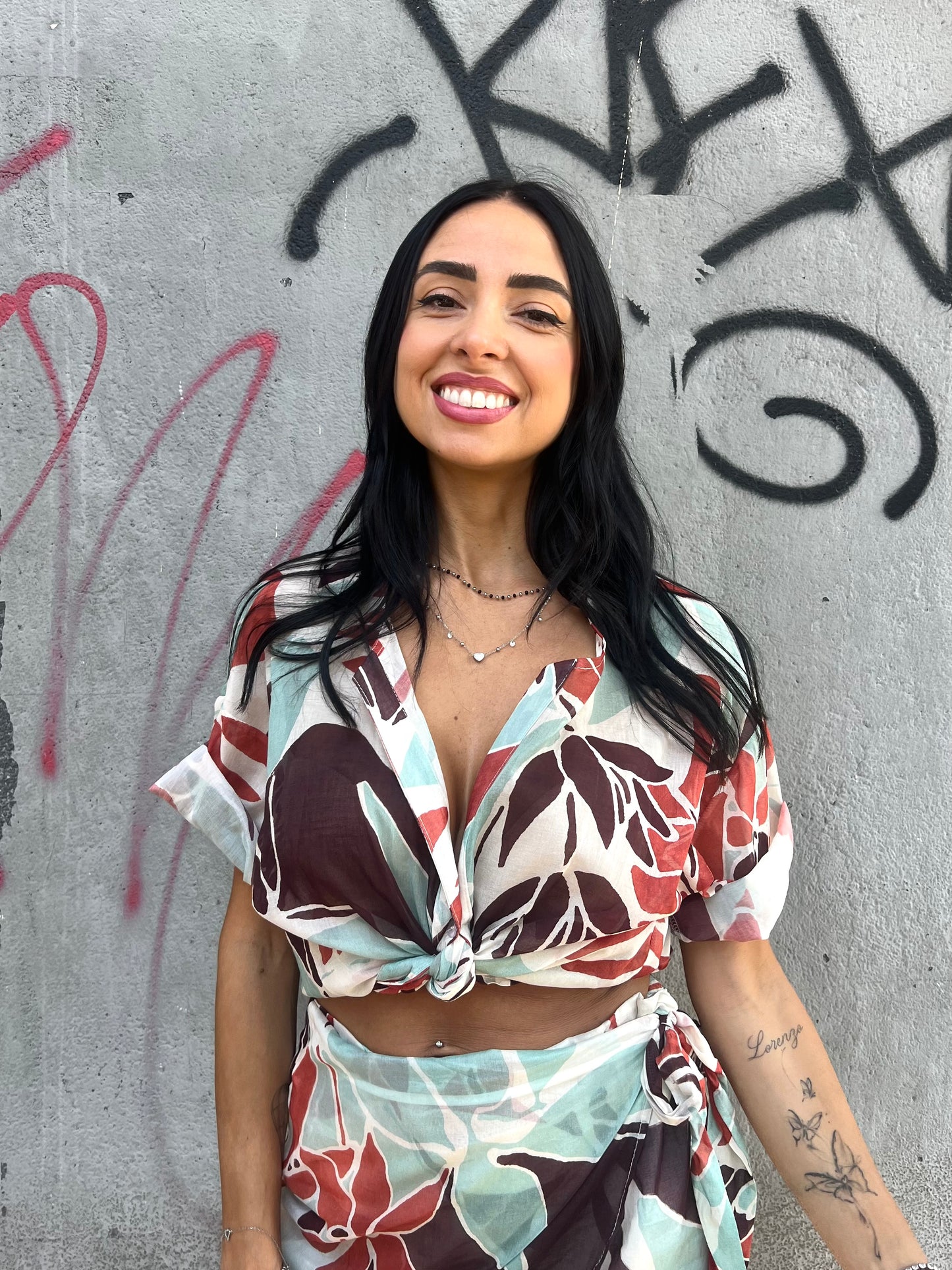 SISY MIX BLUSA BOTTONCINI M/M FANTASIA TANIA BURRO