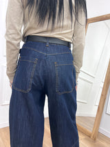 DENIM PALAZZO BARREL TOPPE BLU ZERO SUSY MIX
