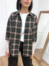 CAMICIA CHECK FLANELLA PAMELA MILITARE MOTEL