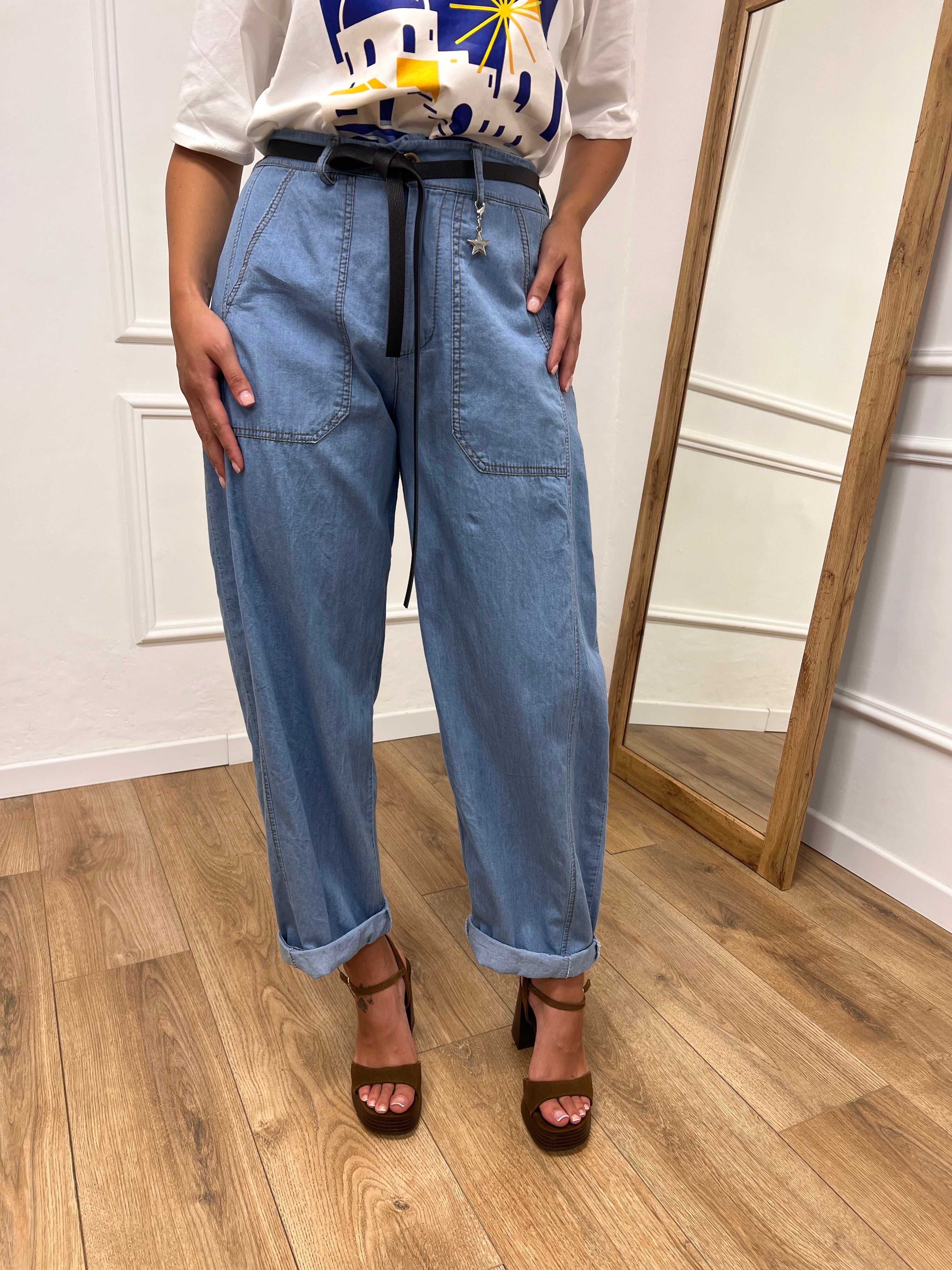 DENIM BALLON STELLINA LIGHT CHAMBRAY SUSY MIX