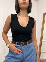 CANOTTA FIT SCOLLO V ADEL NERO SUSY MIX