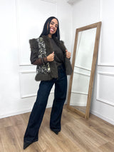 GILET JACQUARD & ECOFUR MORO SUSY MIX