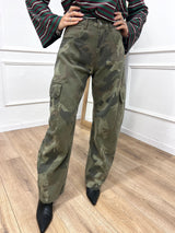 PANTALONE TELA DENIM CARGO CAMOUFLAGE SUSY MIX