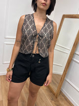 SHORT STELLINA TELA PARACADUTE NERO SUSY MIX