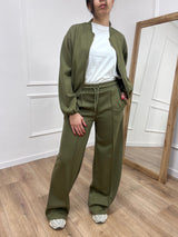 COMPLETO SCUBA FELPA & PANTALONE YLENIA MILITARE SUSY MIX