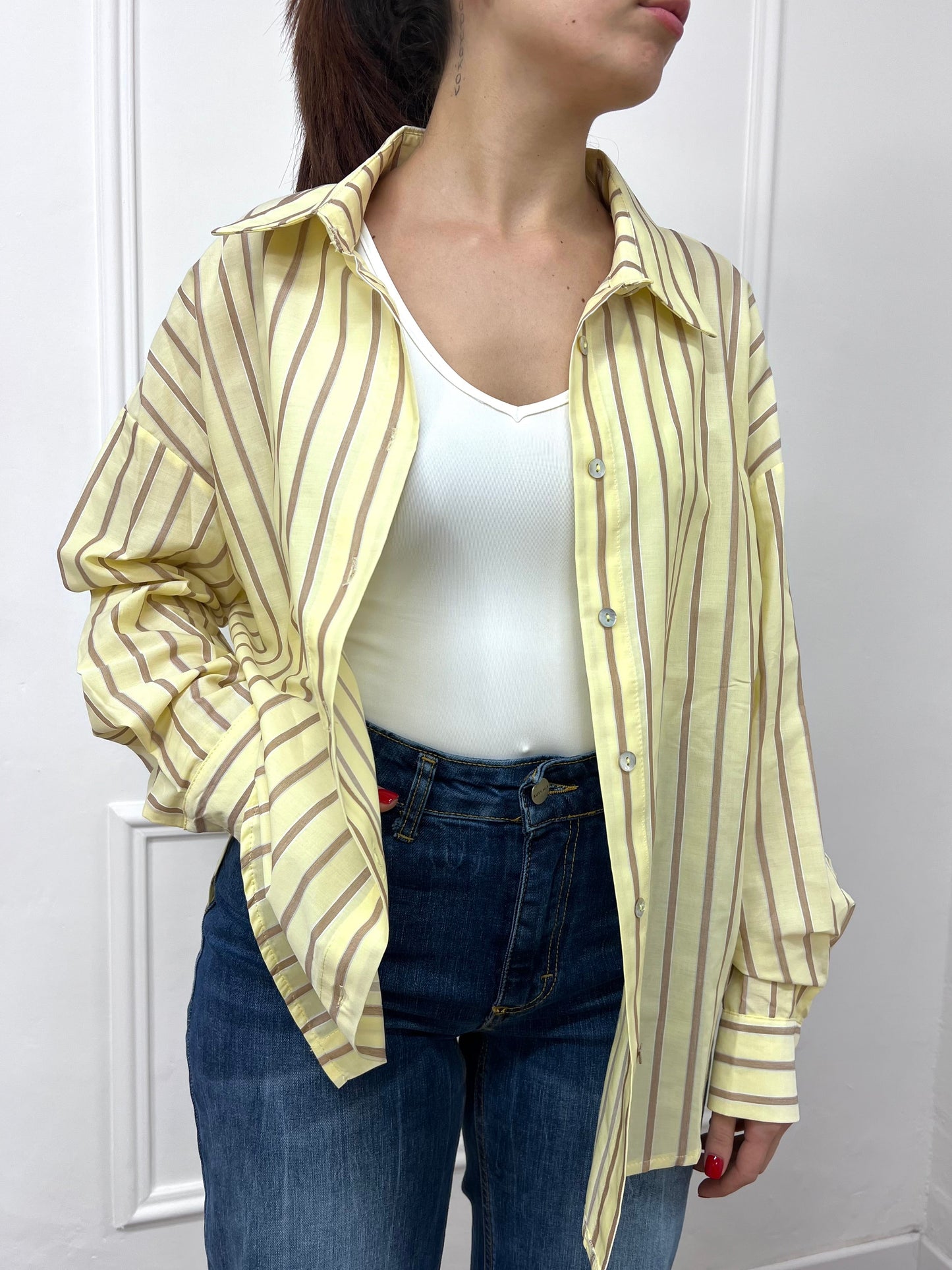 SUSY MIX CAMICIA OVER GESSATA PENNY GIALLO