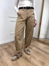 PANTALONE BALLON STELLINA TELA DENIM CAMEL SUSY MIX