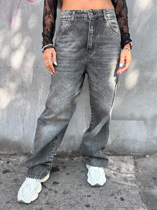 SUSY MIX DENIM PALAZZO WORK CAROL ASFALTO