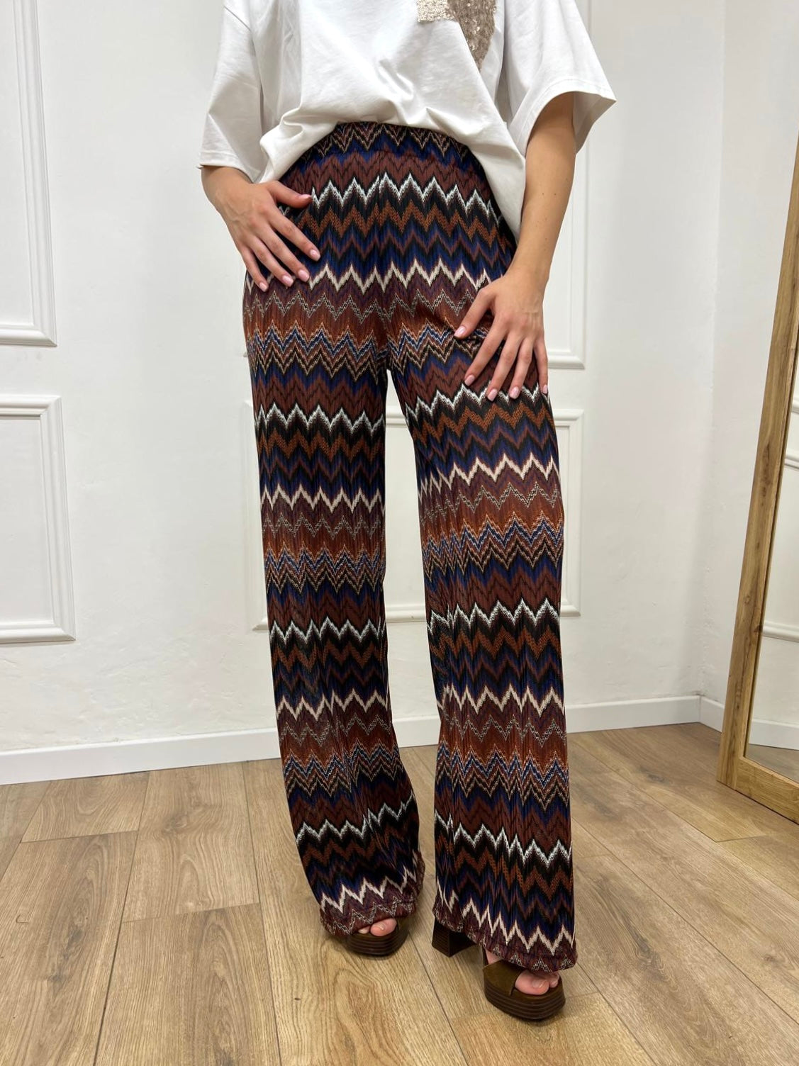 PANTALONE CROCHET FULL LENGHT SANNIE BLU SUSY MIX