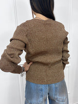 CARDIGAN BOTTONCINI COSTE LUREX MALEN MORO SUSY MIX
