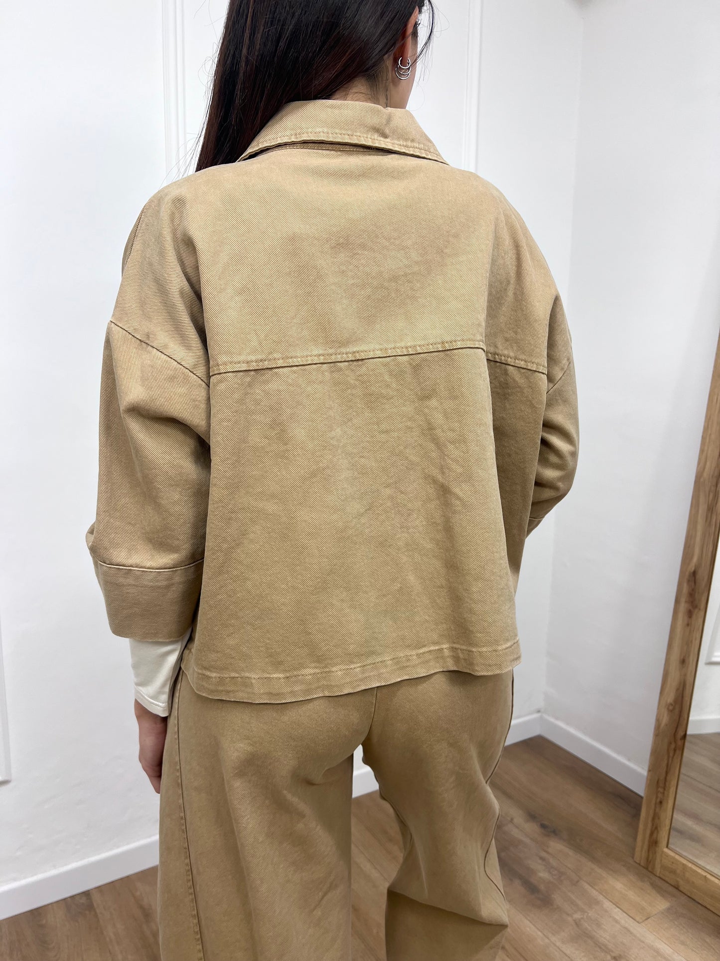 SUSY MIX CAMICIA M/MANICA APP GIOIELLO CAMEL