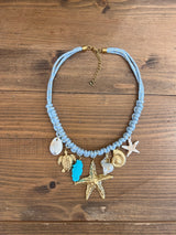 COLLANA LACCIO DETTAGLI MARINI CELESTE