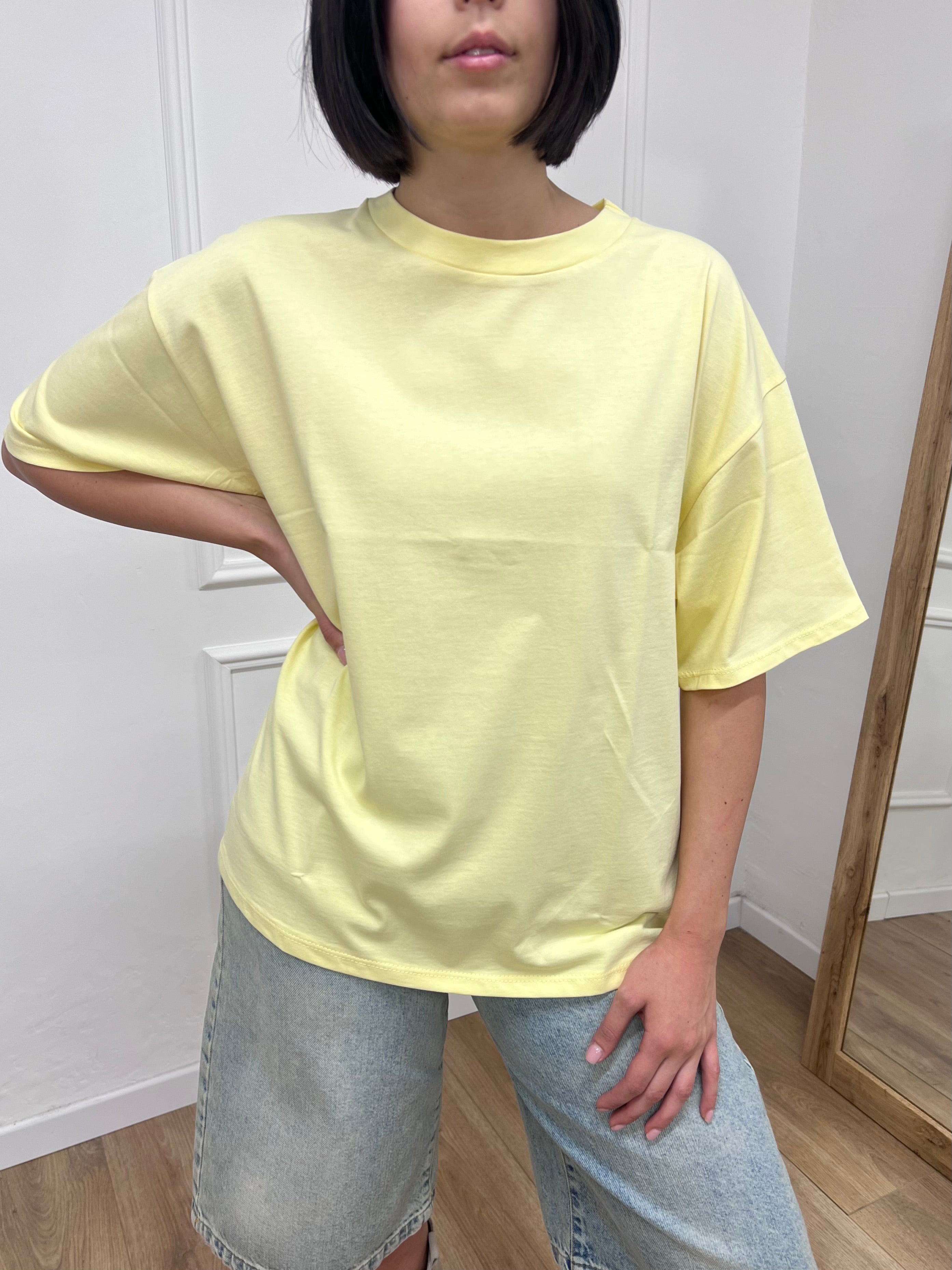 T-SHIRT M/C OVER BASIC NATALIA GIALLO SUSY MIX