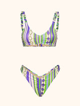 BIKINI TOP CON SLIP AMERICANO FISSO VIOLA