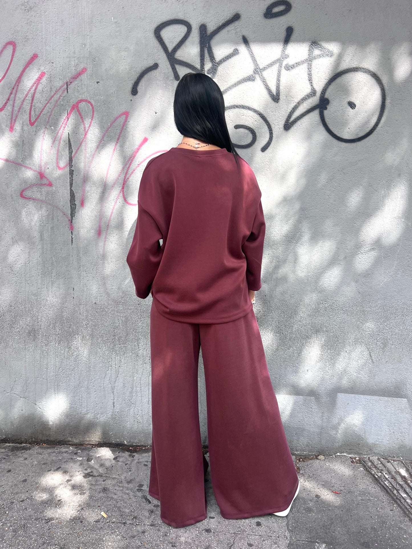 SUSY MIX COMPLETO FELPA& PANTALONE MARIKA BURGUNDY