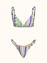 BIKINI TOP CON SLIP AMERICANO FISSO VIOLA