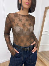 MAGLIA PIZZO MANICOTTI ROBERTA MOKA SUSY MIX