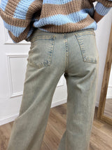 DENIM PALAZZO ORLO SCUCITO JELISA TERRY SABBIATO SUSY MIX