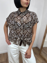 BLUSA SMANICATA BOTTONCINI FIORI MORO SUSY MIX