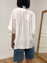 CAMICIA OVER TASTA PAILLETTES CUPRO LATTE SUSY MIX