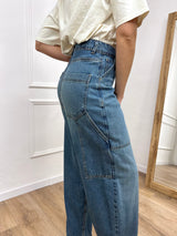 DENIM VITA ALTA WORK TINA BLU WASHED SUSY MIX