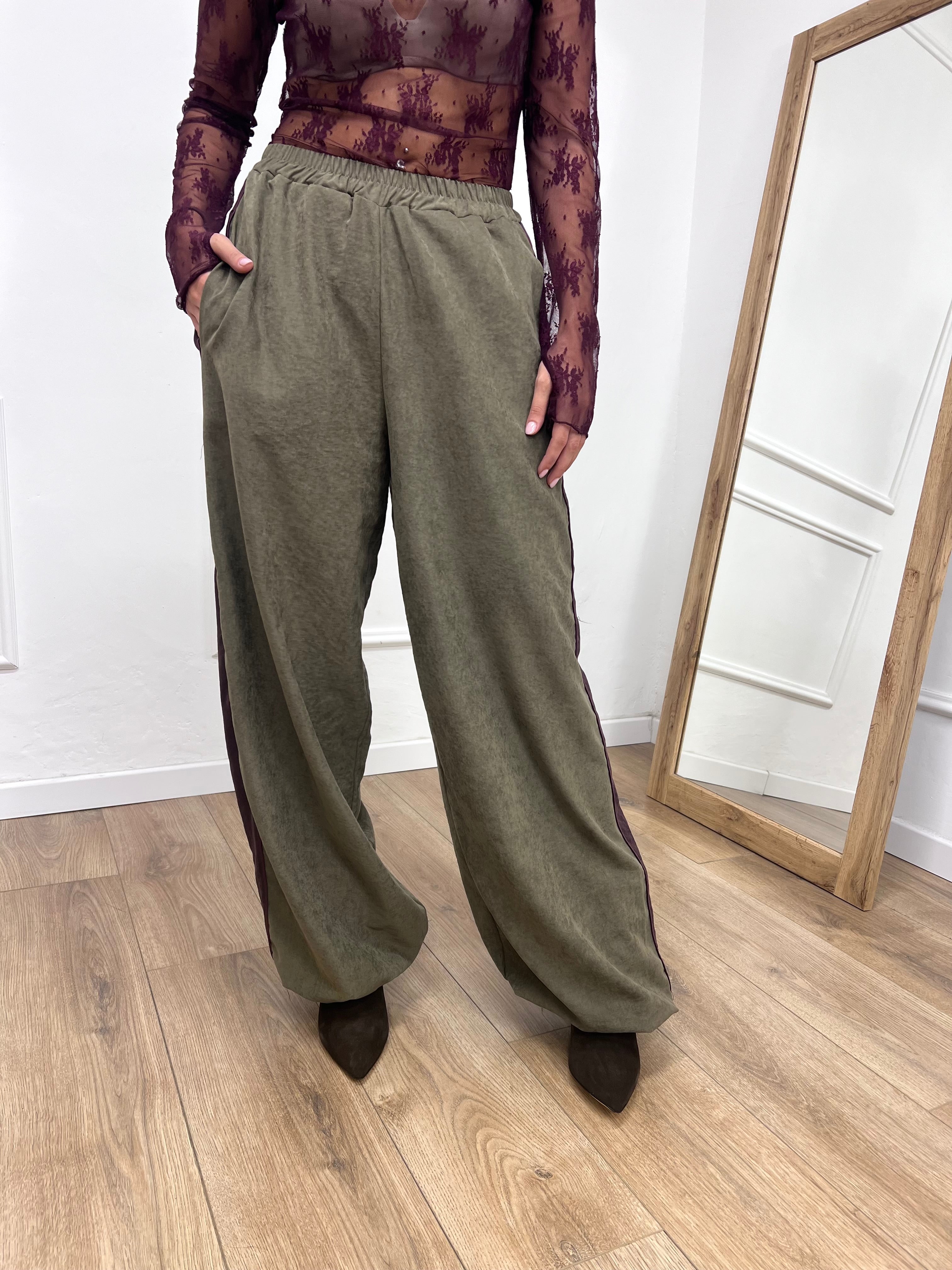 PANTALONE JOGGING BANDA ELENA VERDE SUSY MIX