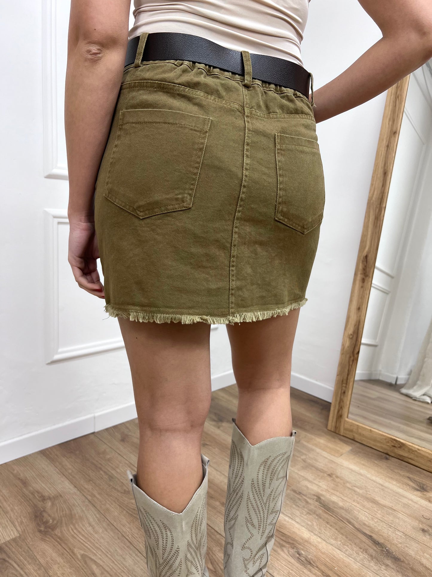 SUSY MIX MINIGONNA CON ELASTICO VITA BEA FANGO