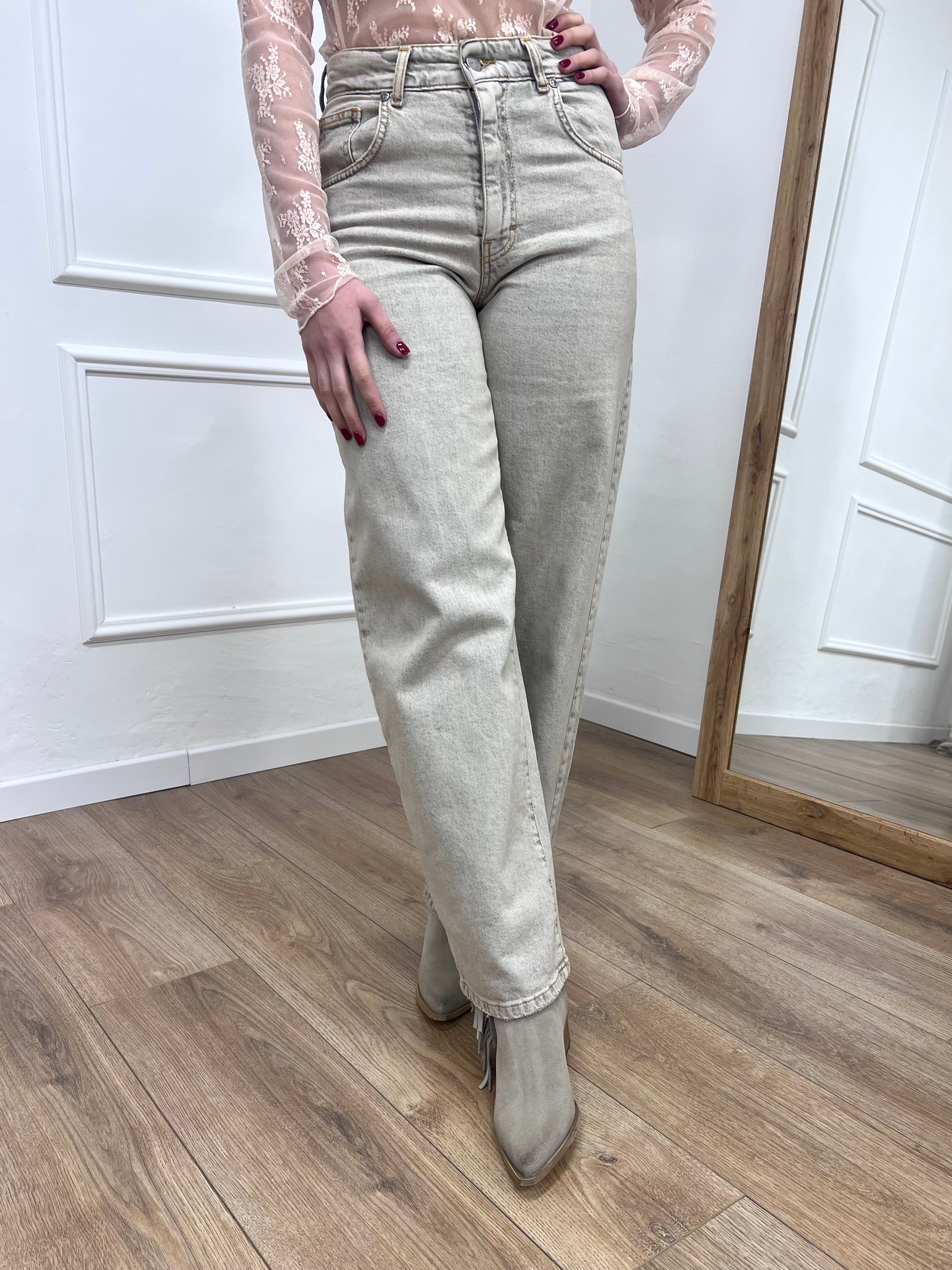 DENIM VITA ALTA WIDE LEG EDDIE SABBIATO SUSY MIX