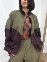 BOMBER JOGGER BICOLORE ELENA VERDE SUSY MIX