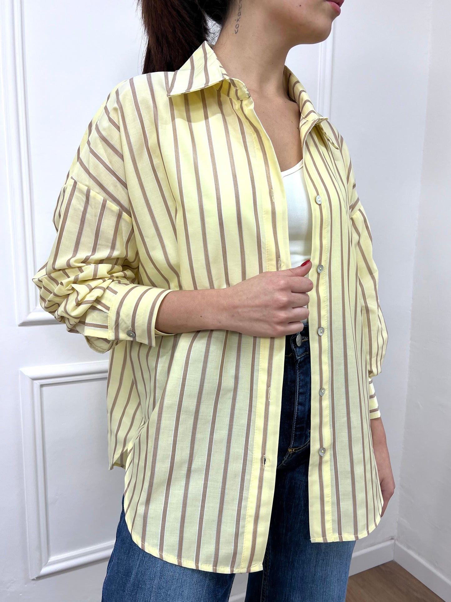 SUSY MIX CAMICIA OVER GESSATA PENNY GIALLO