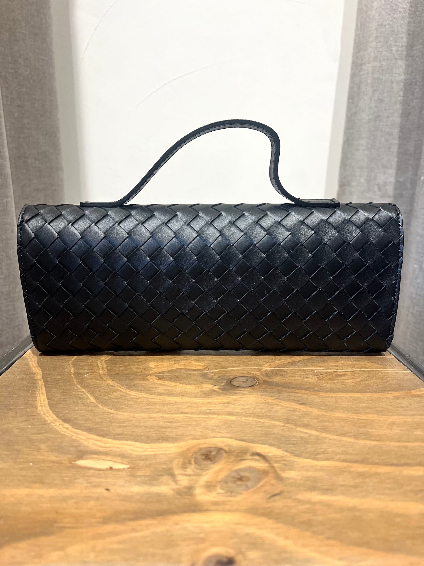 BORSA BAGUETTE VERA PELLE BOTTEGA NERO