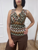 TOP CROCHET SCOLLO INCROCIO MISSONI SUSY MIX