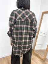CAMICIA CHECK FLANELLA PAMELA MILITARE MOTEL