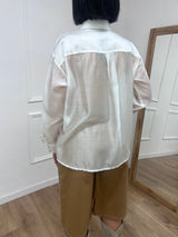 CAMICIA CON TASCA A TOPPA PAILLETTES MIRA LATTE SUSY MIX
