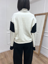 POLO RIGATA M/CAMPANA BOTTONE GIOIELLO NERO SUSY MIX