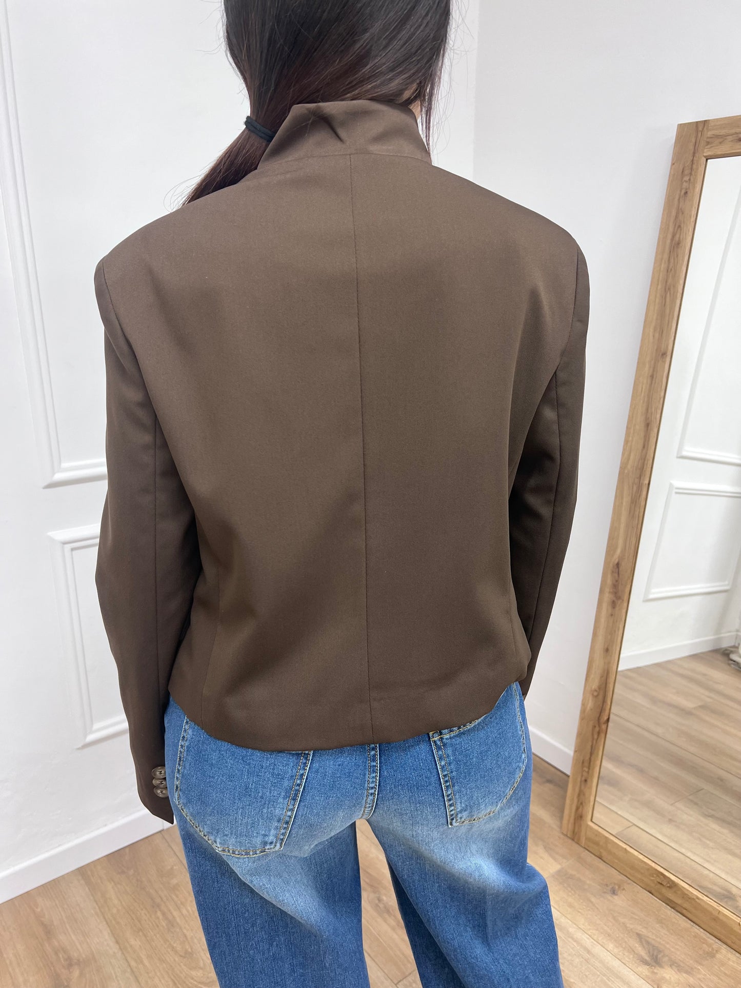 SUSY MIX GIACCA CORTA BOTTONE ASIMMETRICO NALA MORO