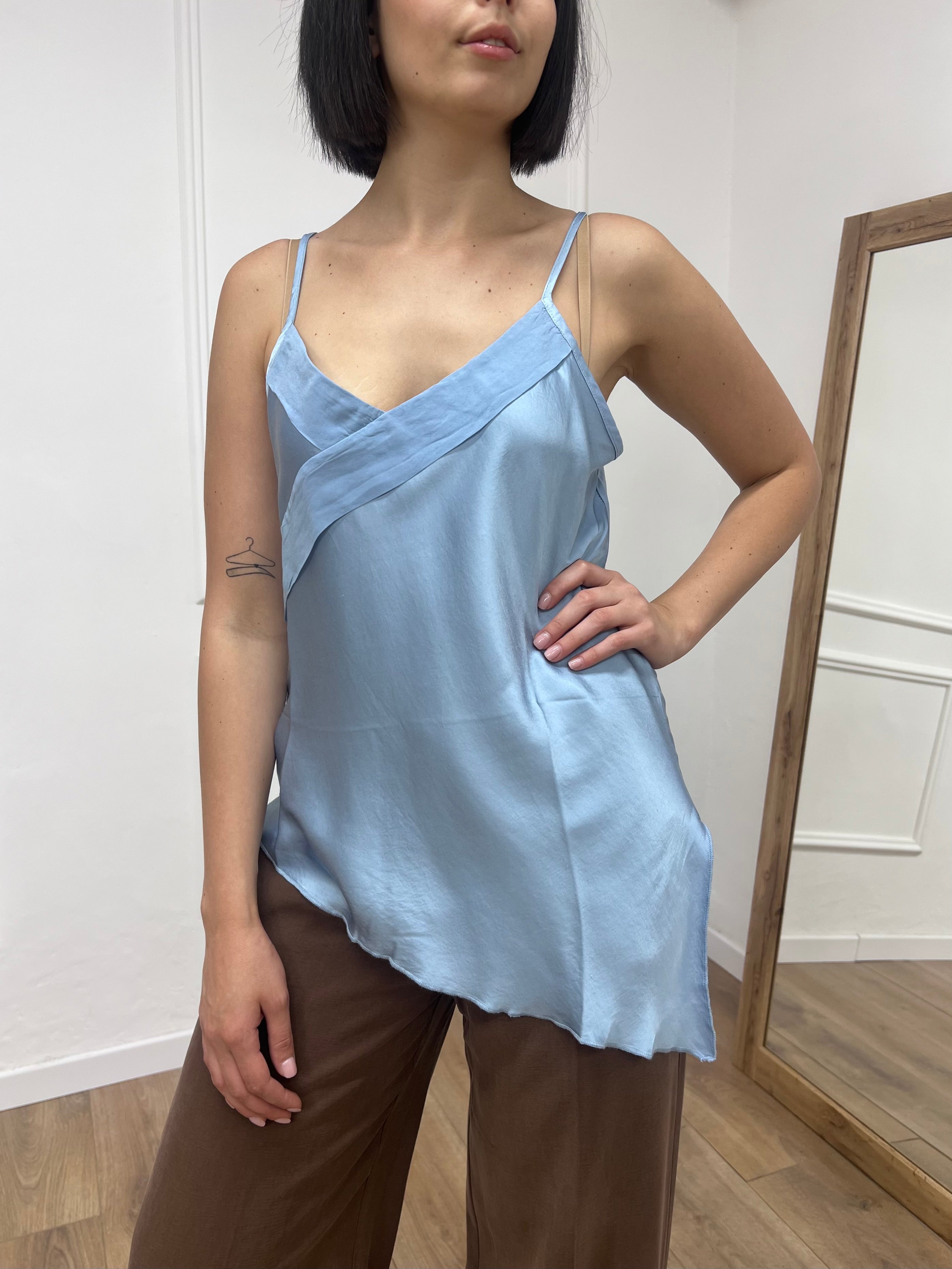 CANOTTA SATIN ASIMMETRICA IRMA CIELO SUSY MIX