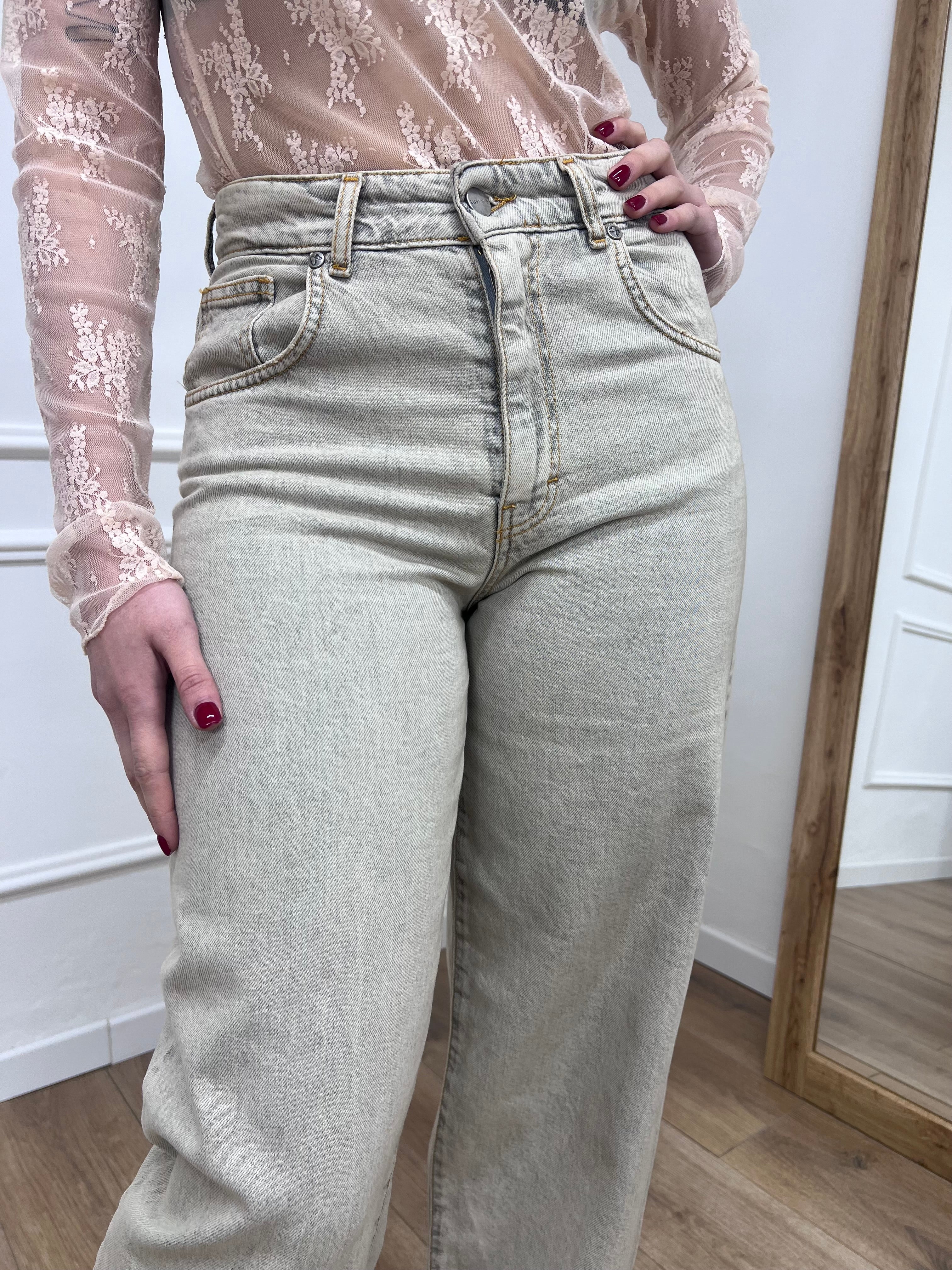 DENIM VITA ALTA WIDE LEG EDDIE SABBIATO SUSY MIX