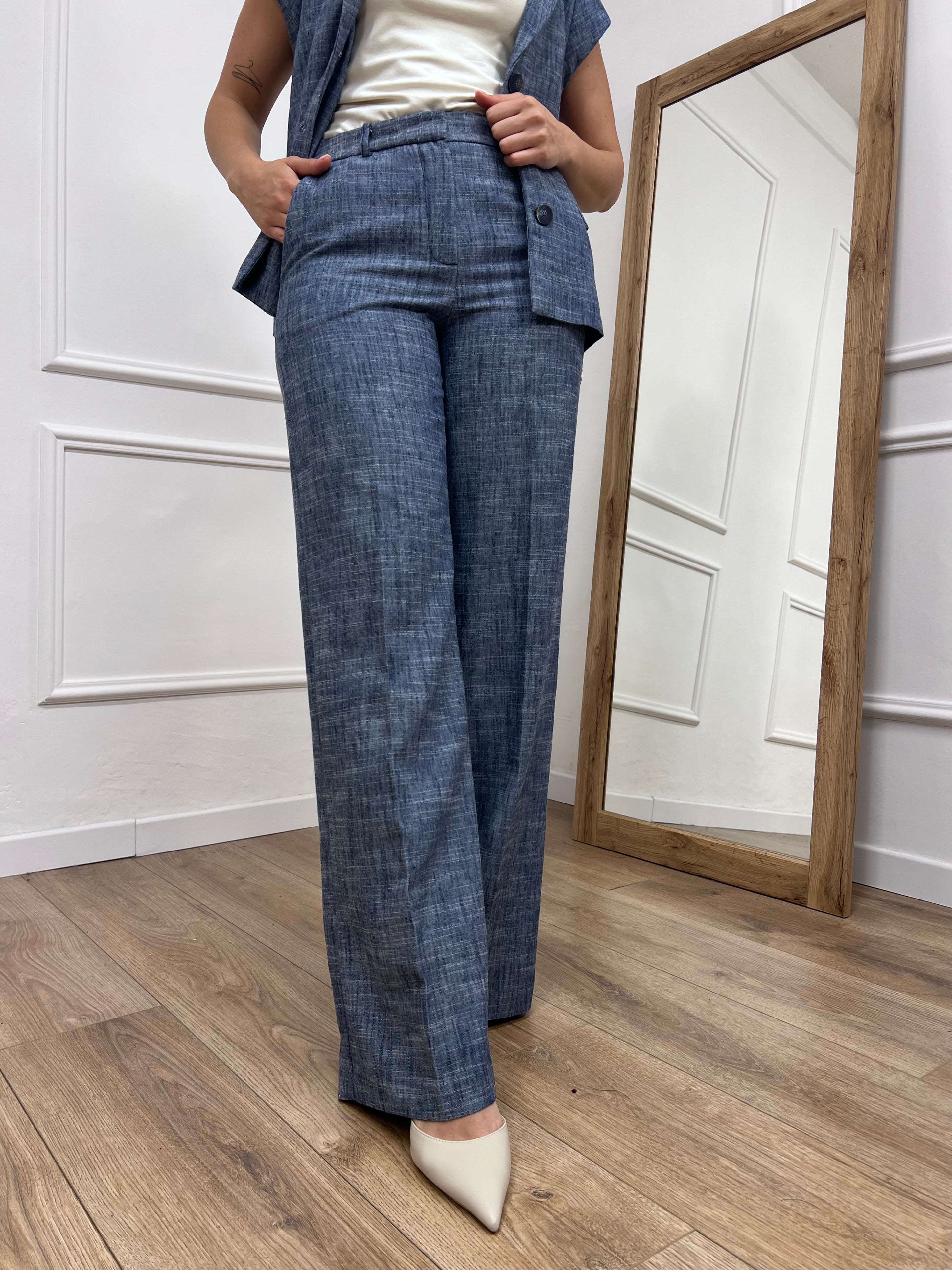 PANTALONE FULL LENGHT NORA COLOR DENIM MOTEL