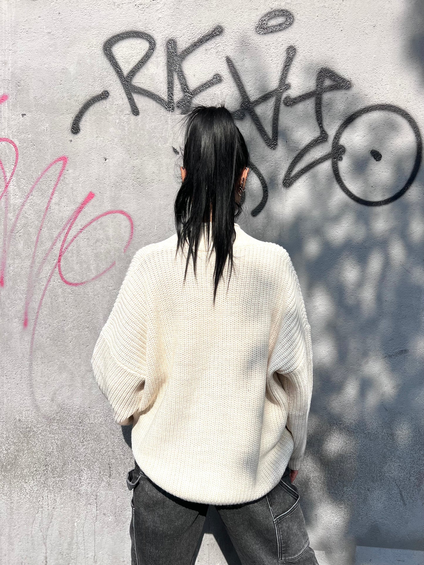 SUSY MIX CARDIGAN SCOLLO V BOTTONI YARI BURRO