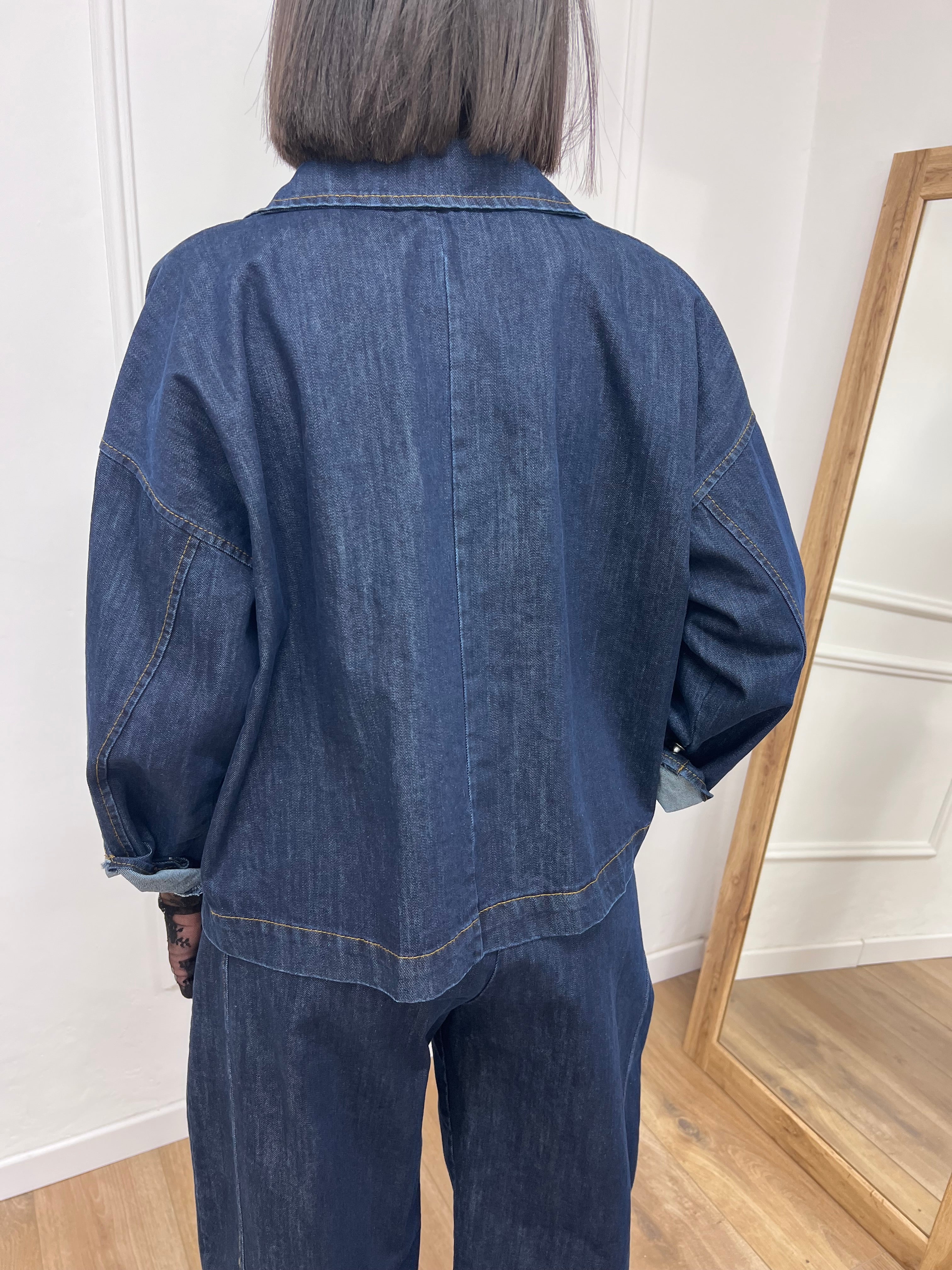 GIUBBINO DENIM SCATOLA BLU ZERO SUSY MIX