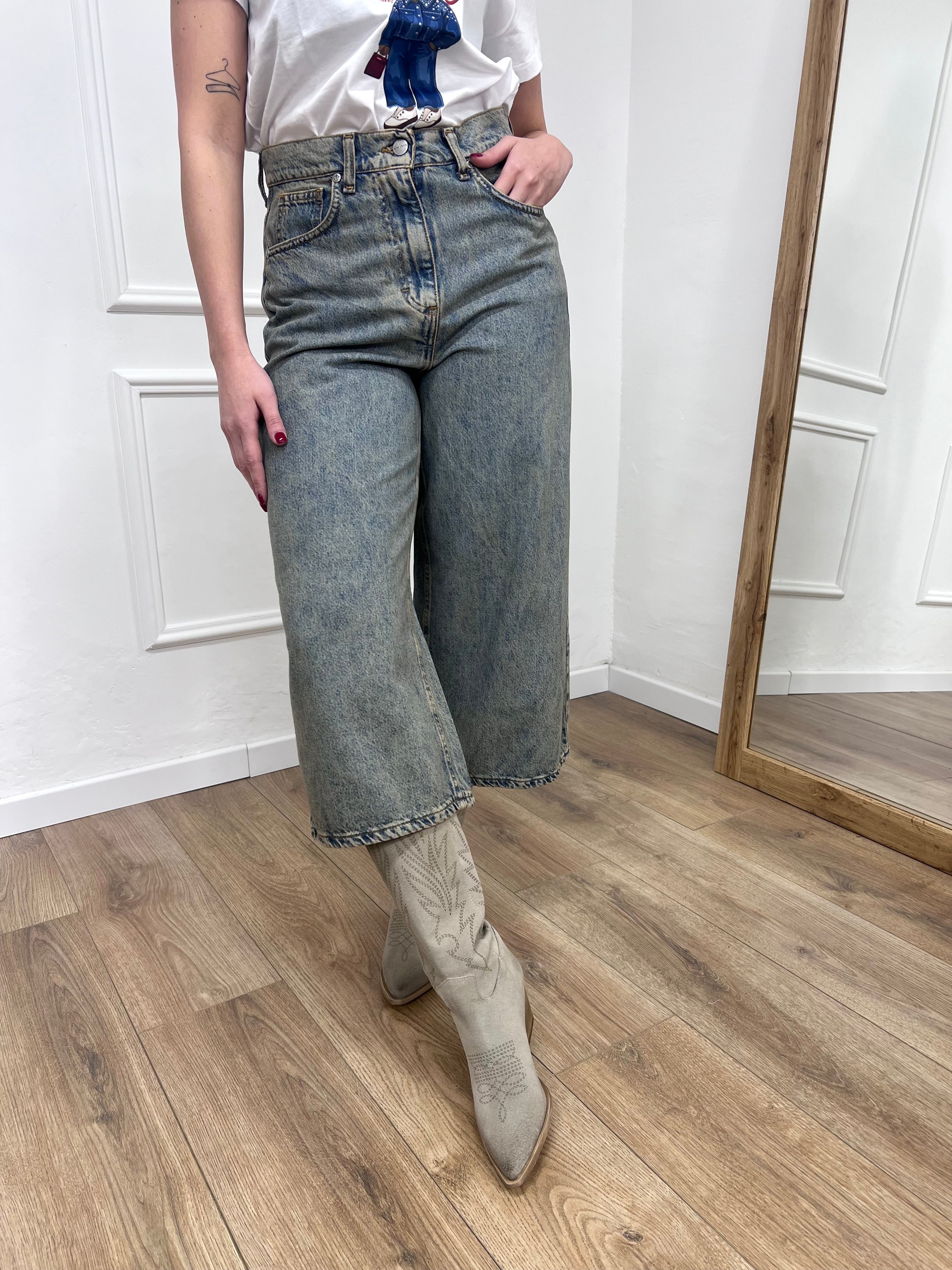 SUSY MIX DENIM BERMUDA PALAZZO MARTY SABBIATO