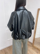 BOMBER ECO TRAMA INTRECCIATA BOTTEGA NERO SUSY MIX