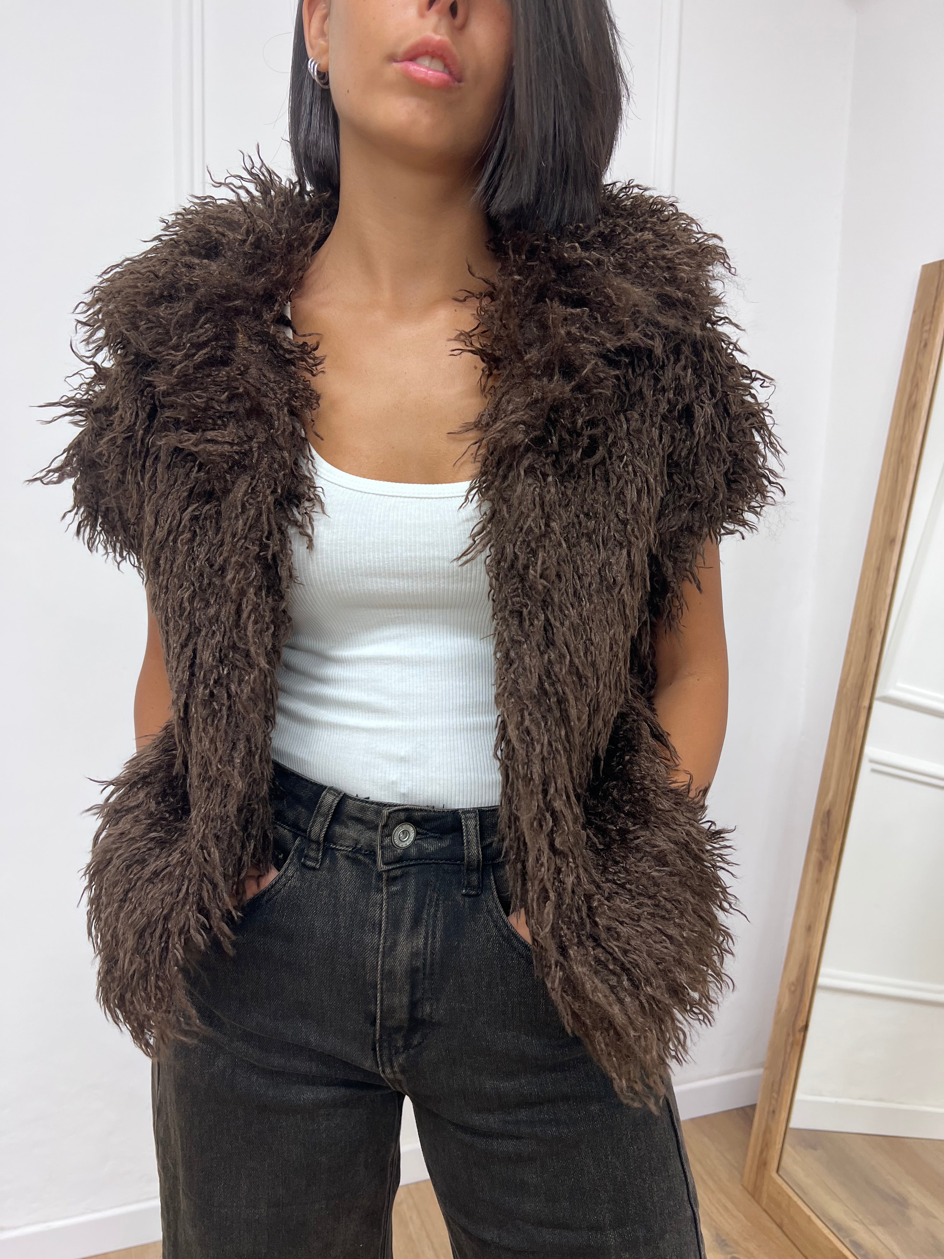 GIACCA 3 in 1 ECOPELLE + GILET MONGOLIA VITTORIA MORO