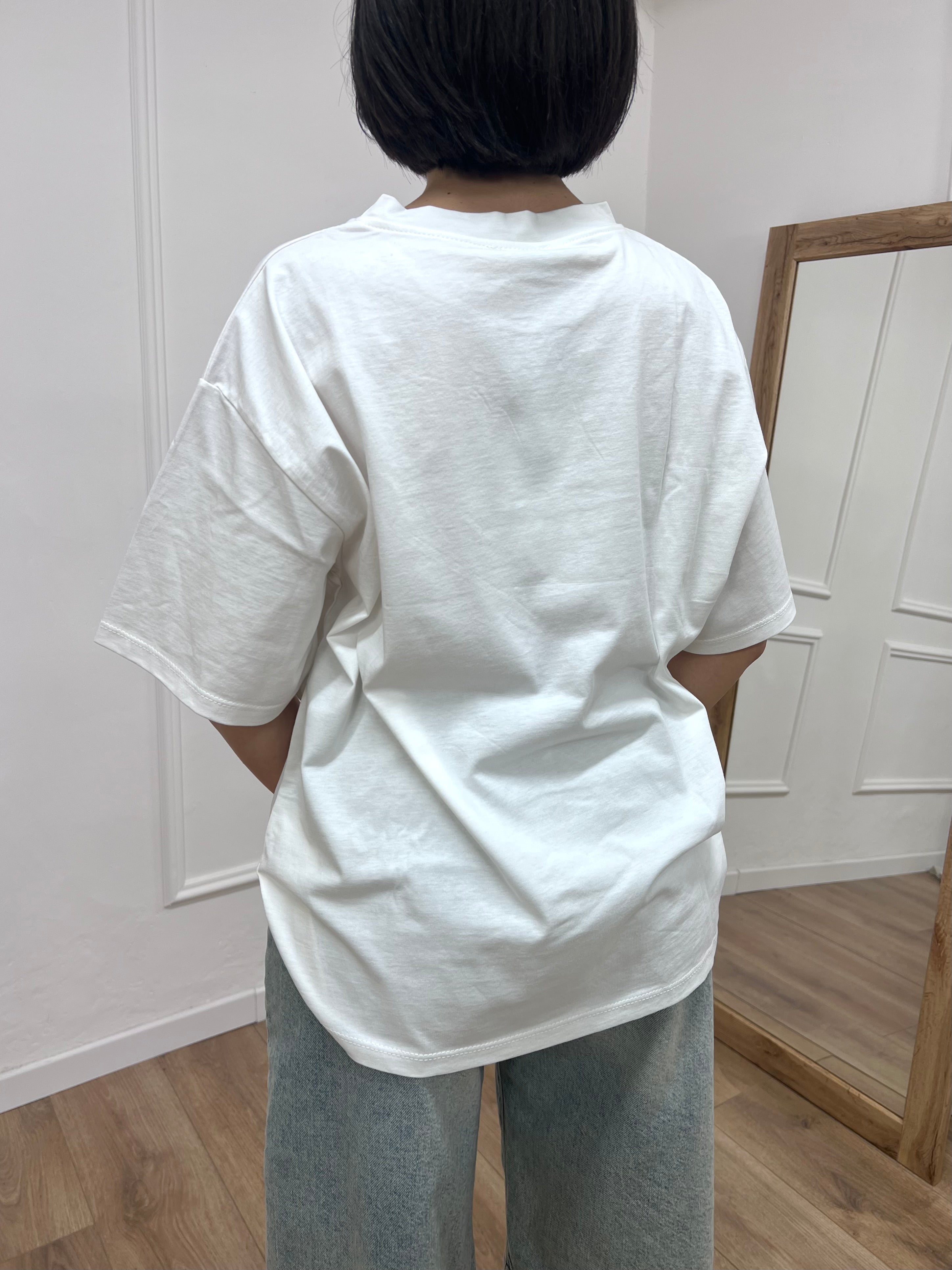 T-SHIRT M/C OVER BASIC NATALIA BIANCO SUSY MIX