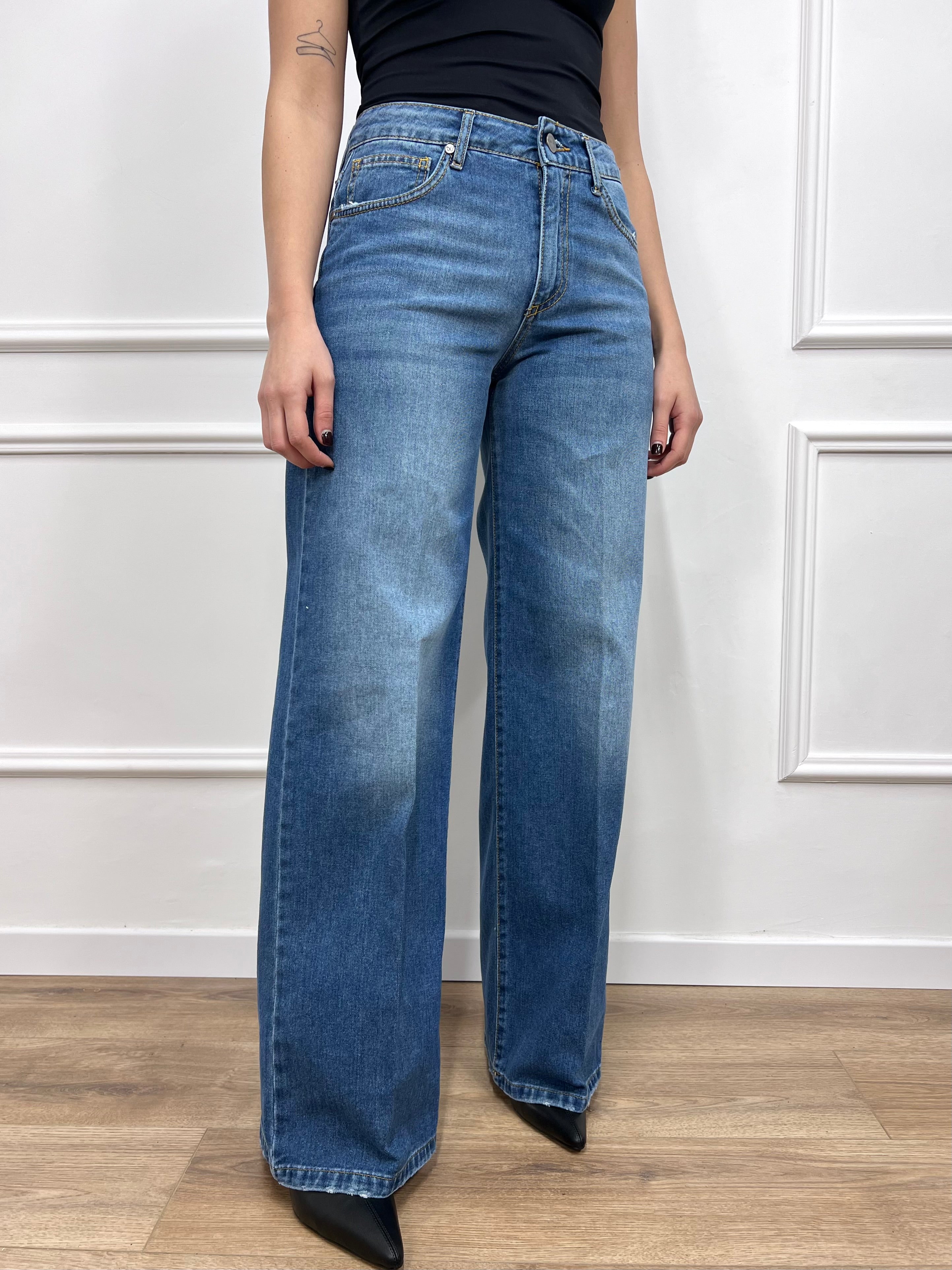 DENIM VITA ALTA PALAZZO J’ELISA BLU SUSY MIX