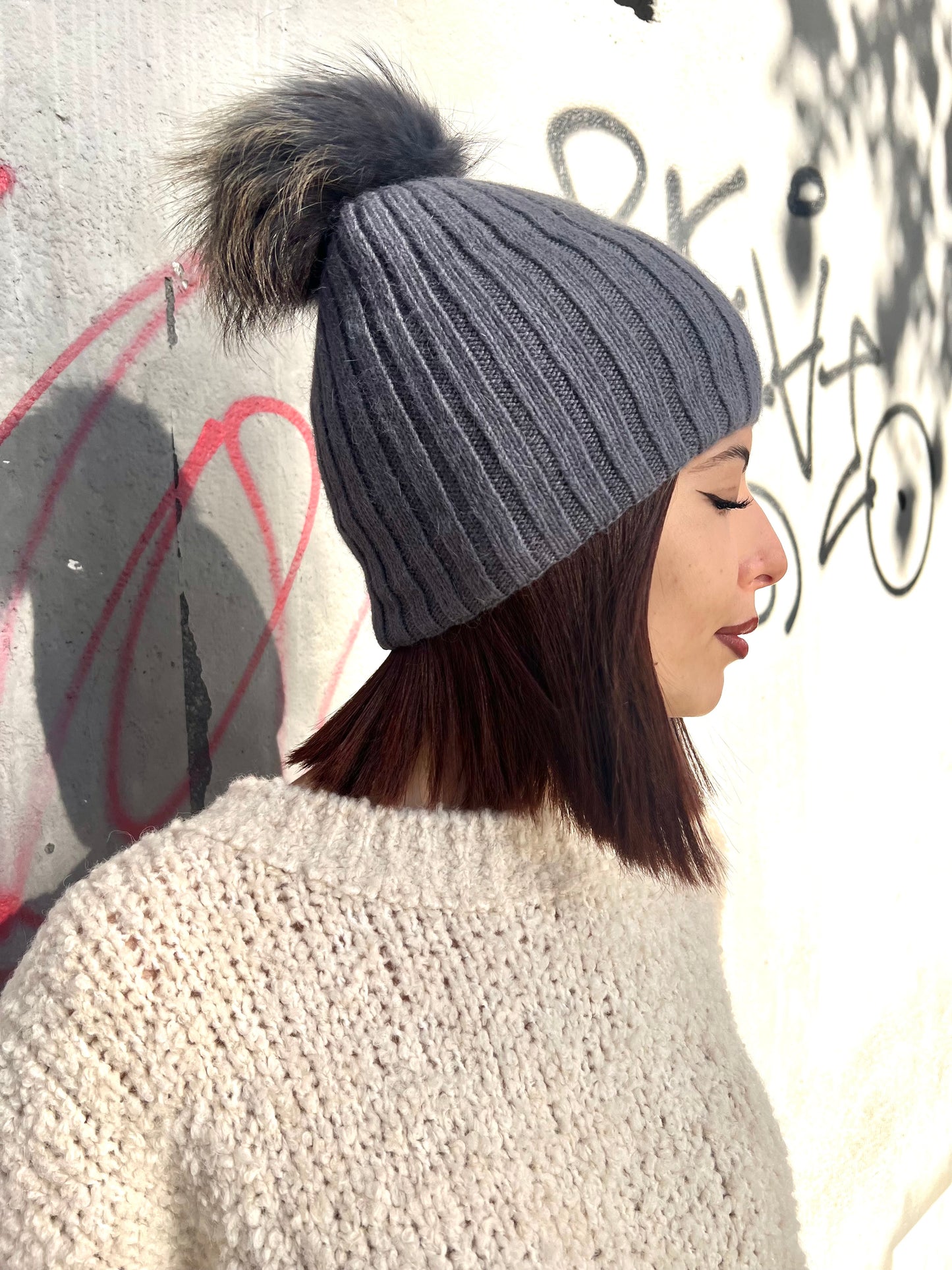 CUFFIA COSTE CON PON PON RIMOVIBILE FUMO