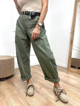 PANTALONE COTONE BALLON  STELLINA MILITARE SUSY MIX