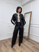GIACCA EFFETTO MANTELLA ECOPELLE BEA MORO SUSY MIX