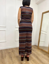 ABITO SCOLLO V NODO CROCHET SANNIE BLU